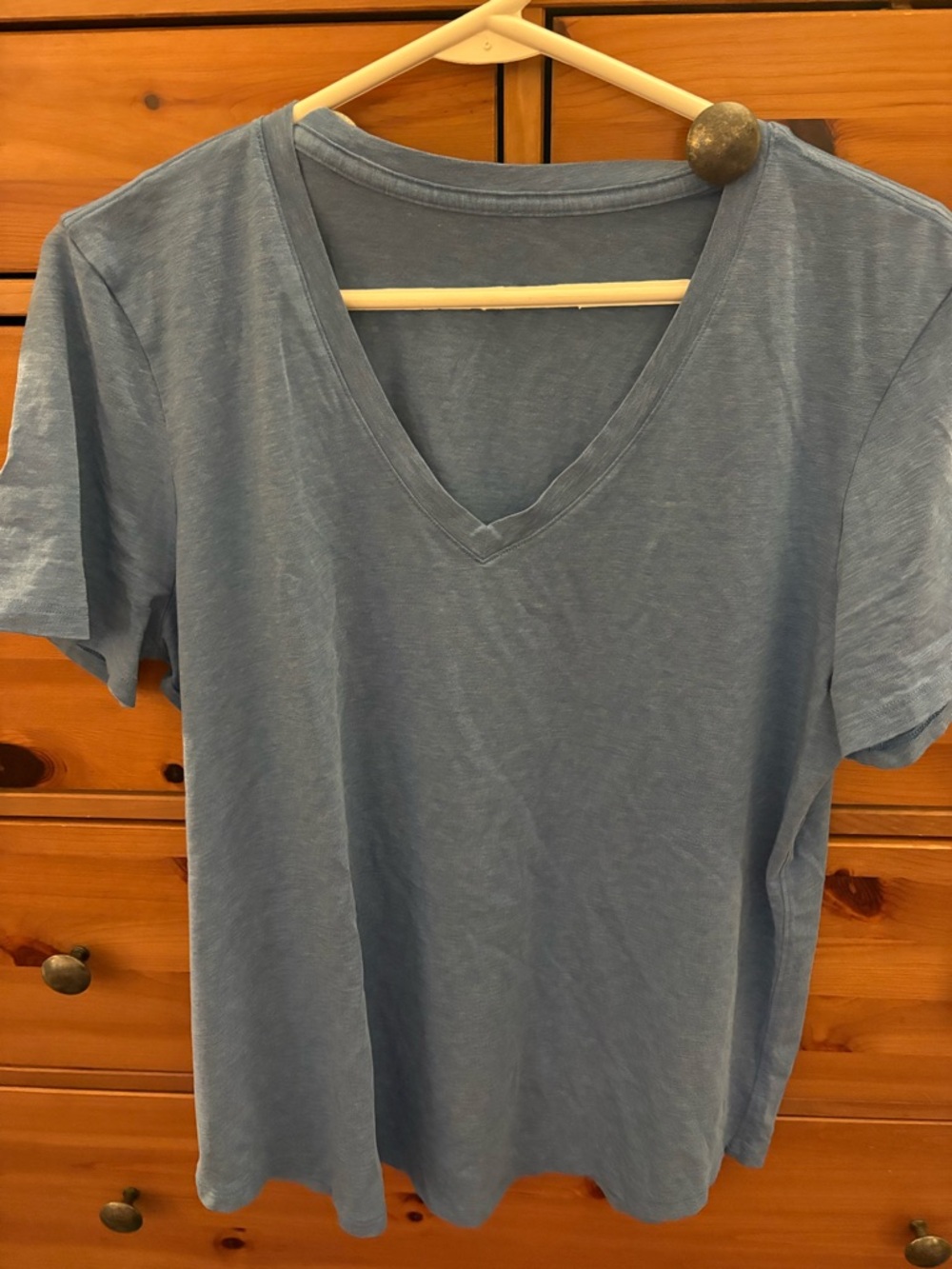 lululemon athletica love v neck heathered pool  Short Sleeve Tee